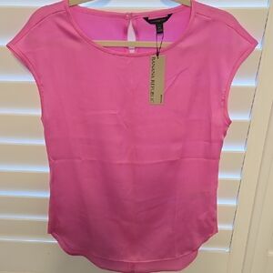 Banana Republic Pink Blouse with Cap Sleeves